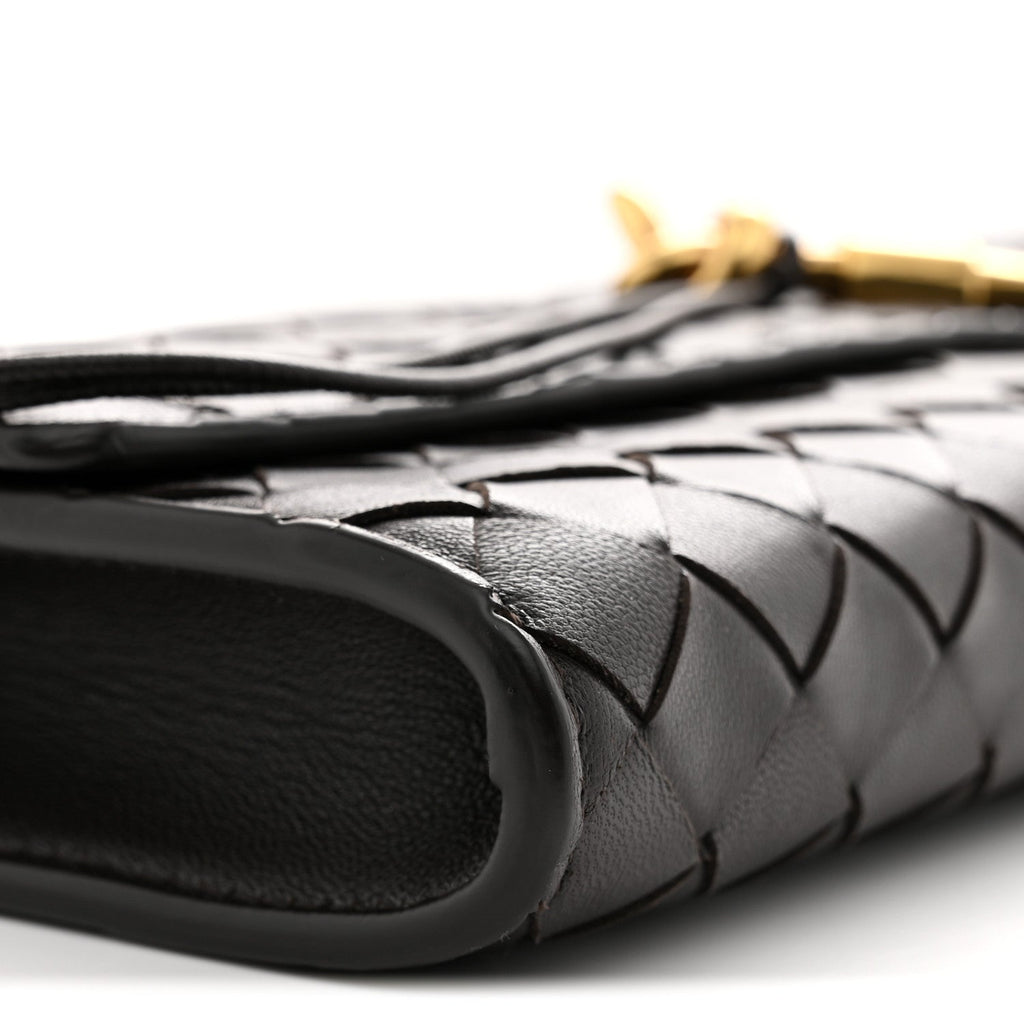 Nappa Intrecciato Long Andiamo Top Handle Clutch Fondant