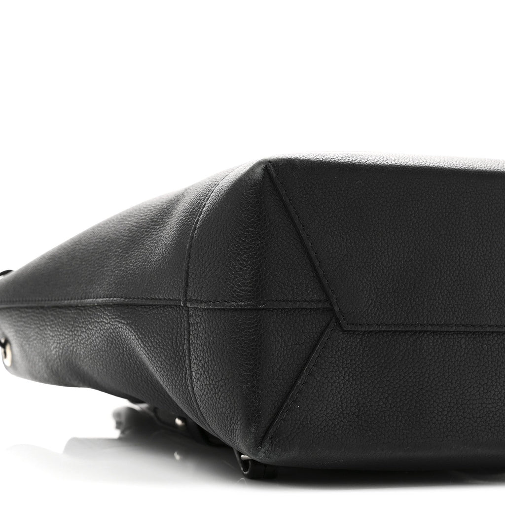 Calfskin Lockme Backpack Black