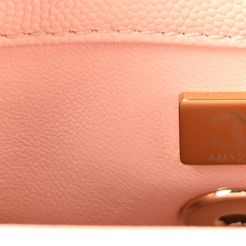 Caviar Quilted Extra Mini Coco Handle Flap Light Pink