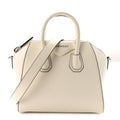 Shiny Lord Calfskin Mini Antigona Ivory