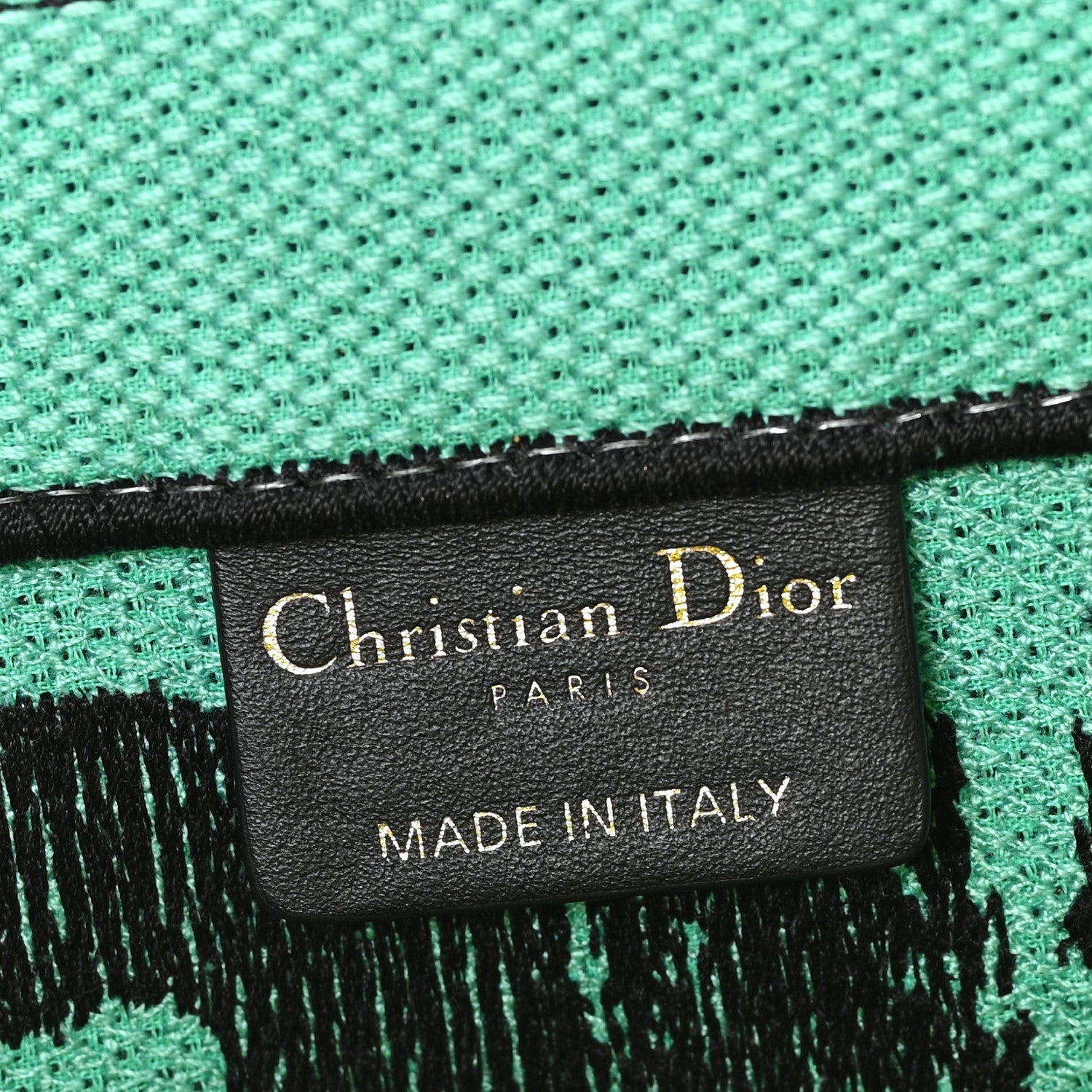 Canvas Embroidered Medium Miss Dior Graffiti Book Tote Green Blue