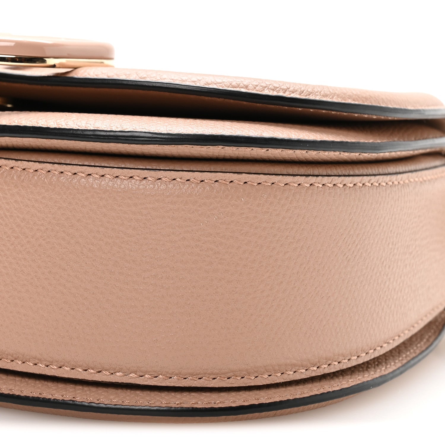 Grainy Calfskin VSling Saddle Bag Rose Cannelle