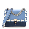 Vitello Liberty Pearl Scalloped Small Kan I Shoulder Bag Nebula Blu Scuro