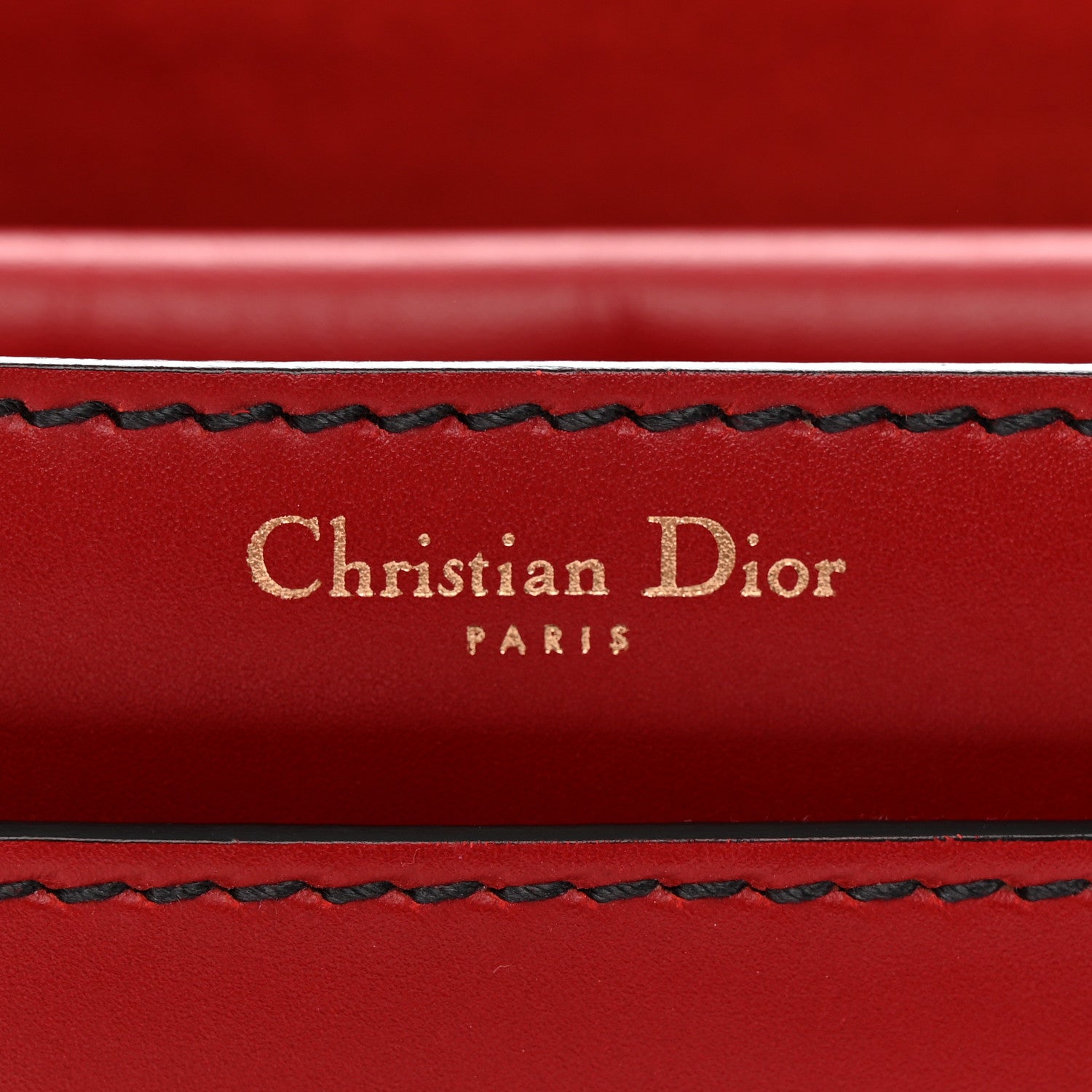 Calfskin J'Adior Chain Flap Bag Red