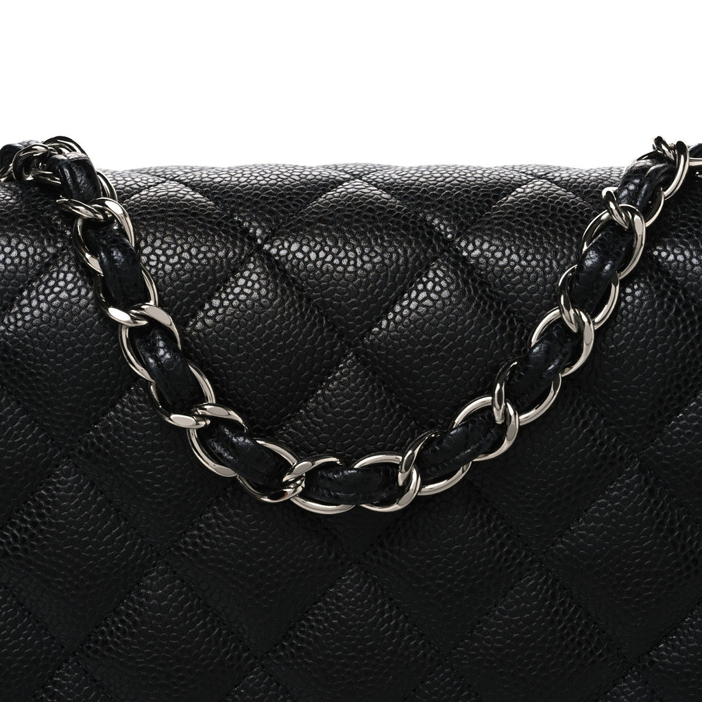 Caviar Quilted Jumbo Single Flap Black