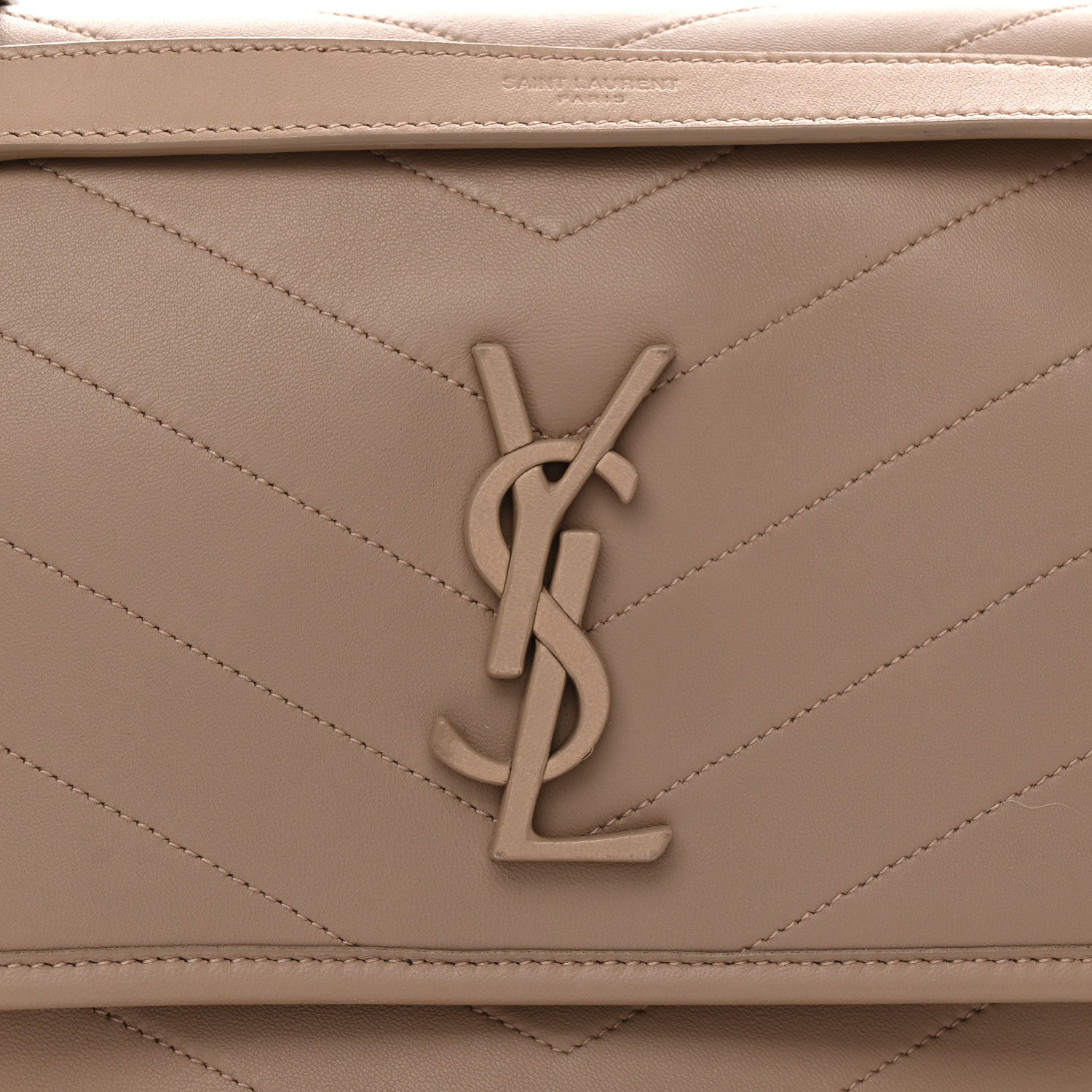 Lambskin Matelasse Monogram Medium Niki Chain Satchel Dark Beige