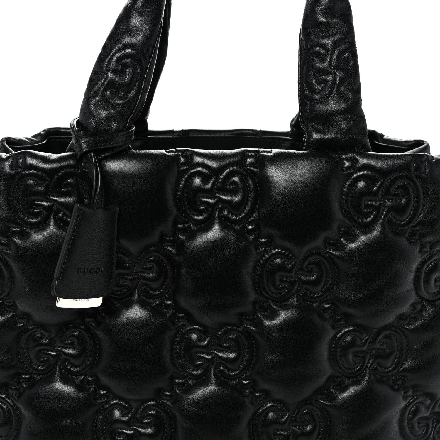Calfskin GG Matelasse Large Tote Black