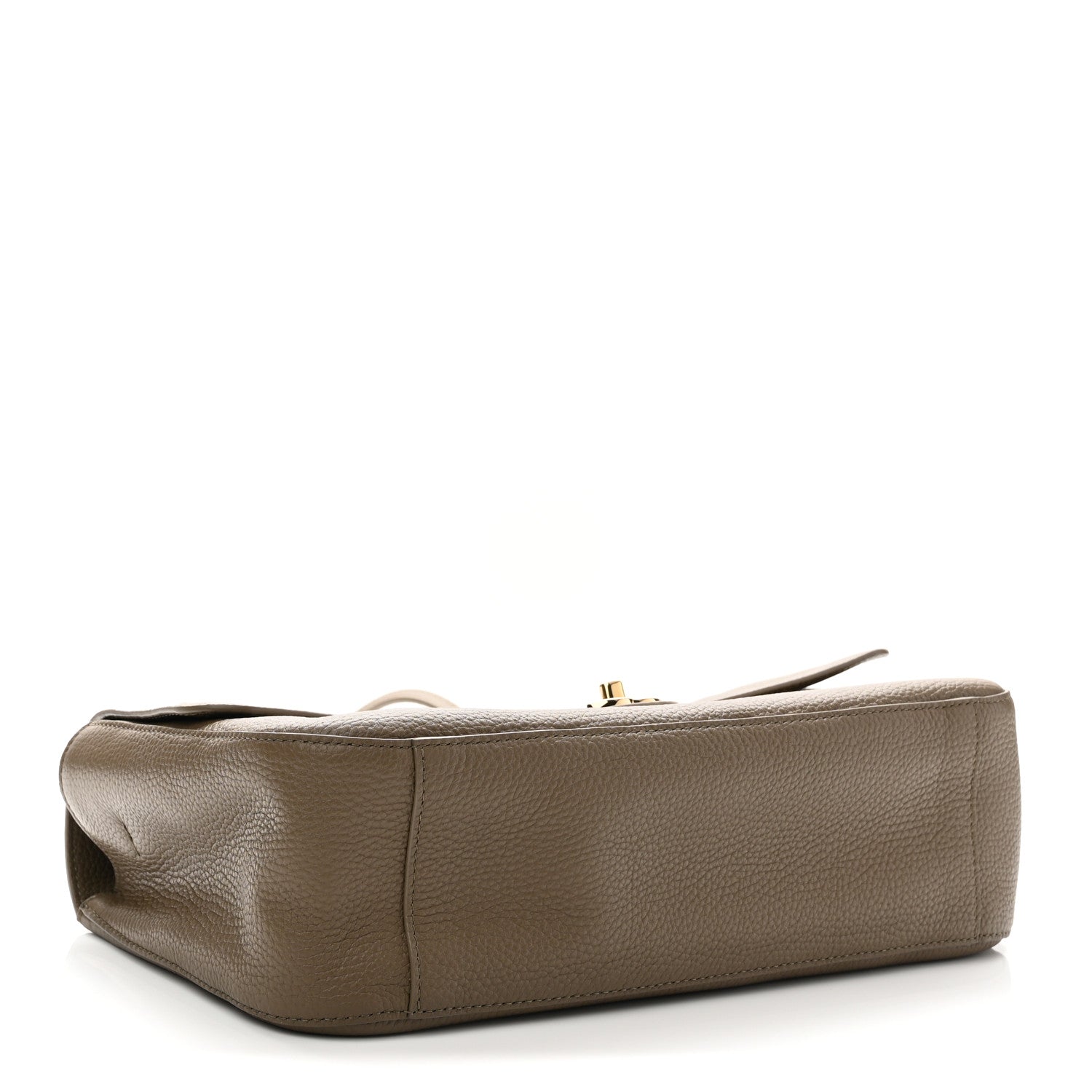 Grained Calfskin Small Souplissimo Maxi Flap Light Brown