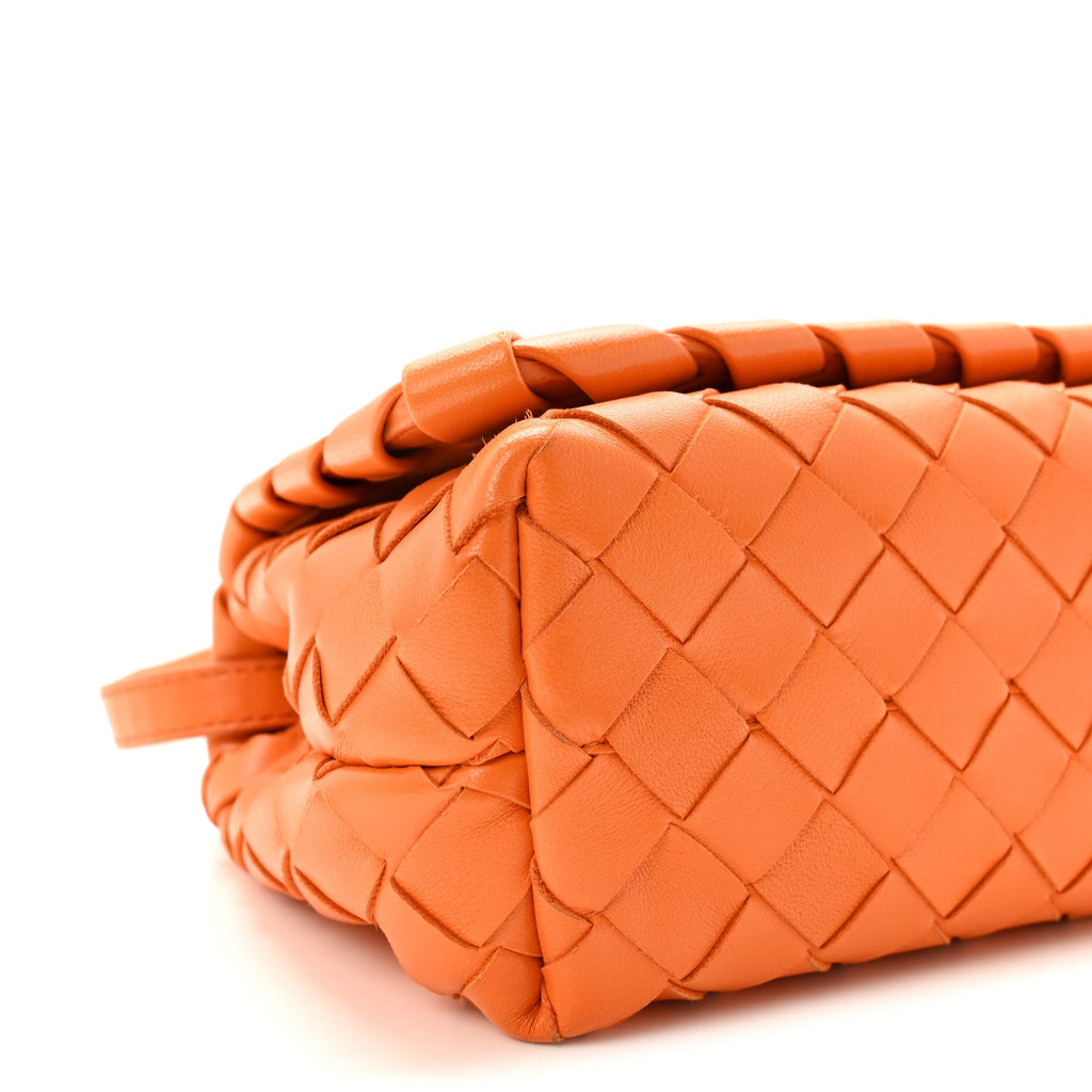 Nappa Intrecciato Mini Crossbody Tangerine