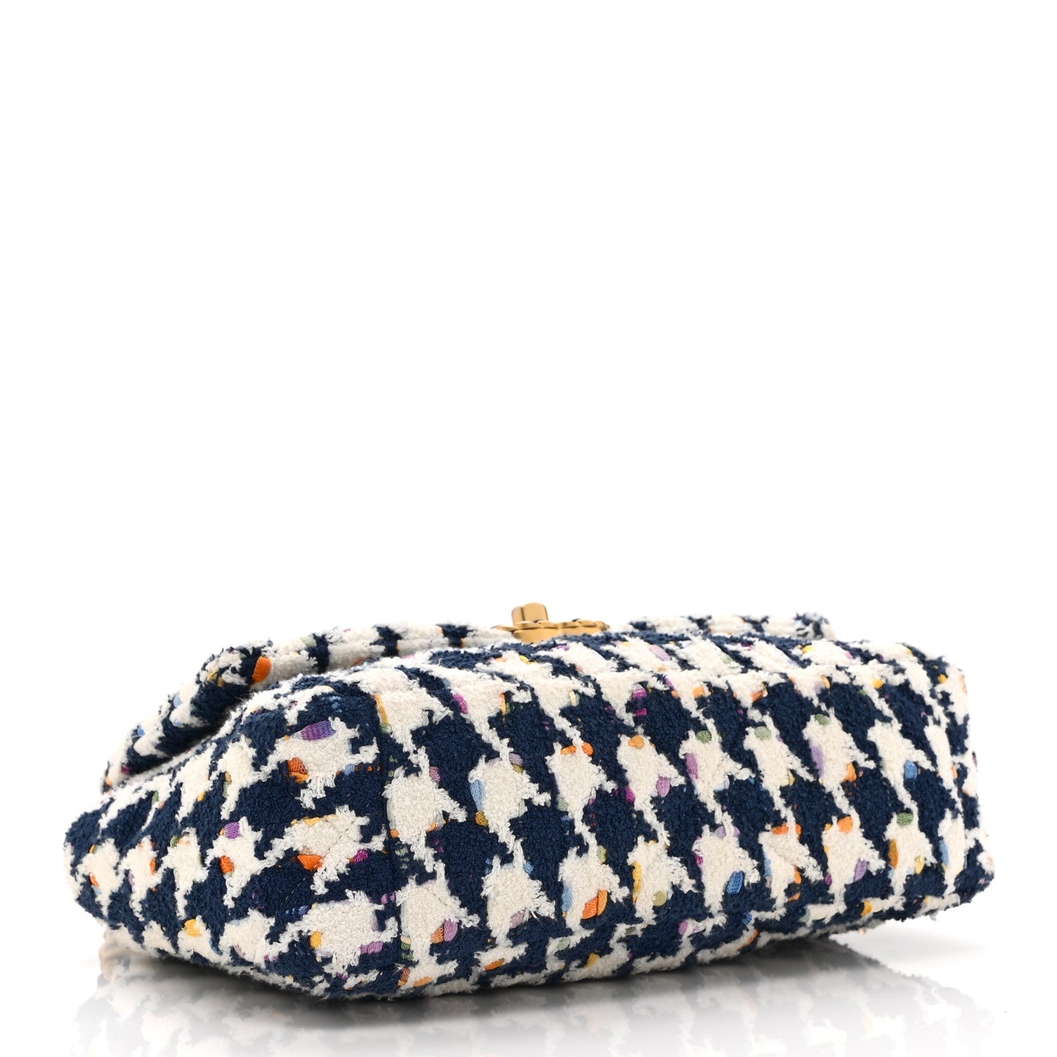 Tweed Quilted Medium Chanel 19 Flap Ecru Navy Blue Multicolor