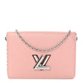 Epi Twist Belt Chain Wallet Rose Ballerine