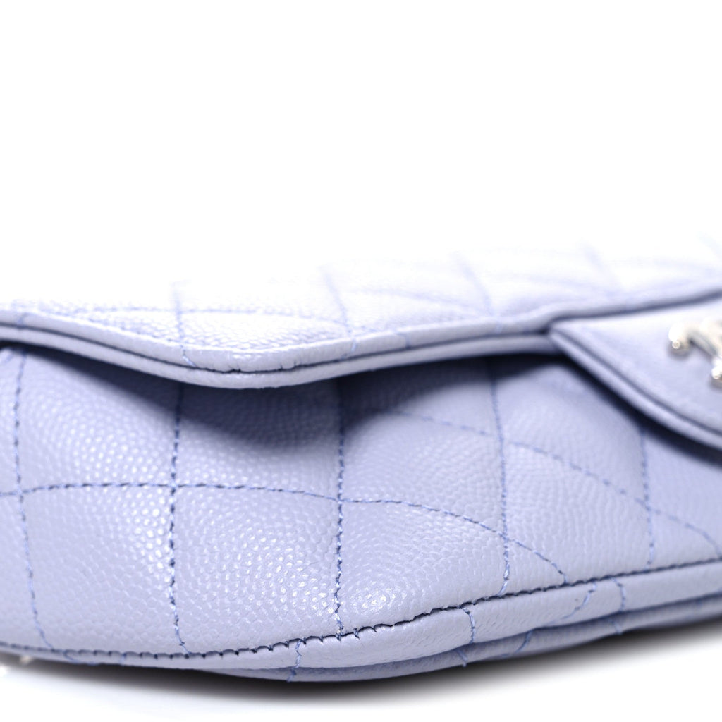 Caviar Quilted Glasses Case With Chain Light Purple