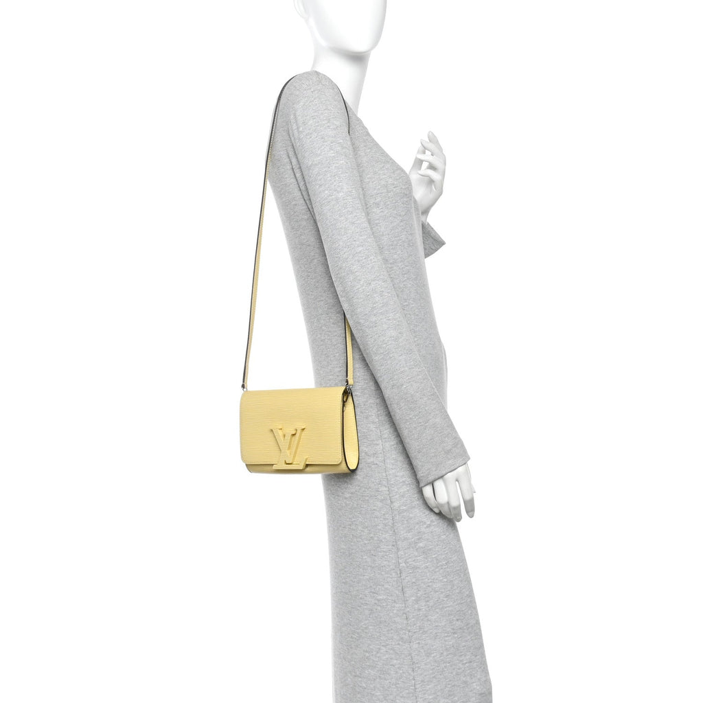 Epi Louise Strap PM Jaune Pale