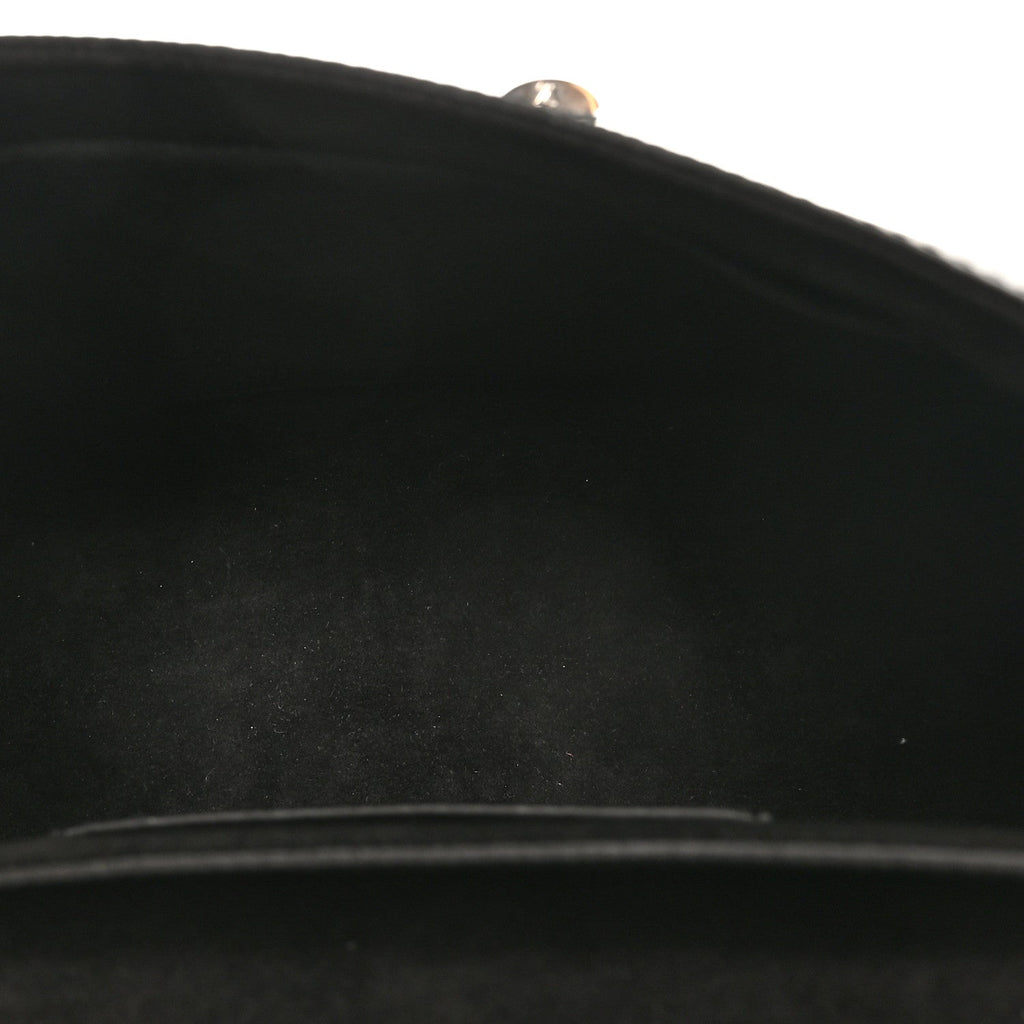 Epi Studded Mirror Twist Shoulder Bag MM Black