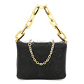 Lambskin Embossed Monogram Coussin Belt Bag Black