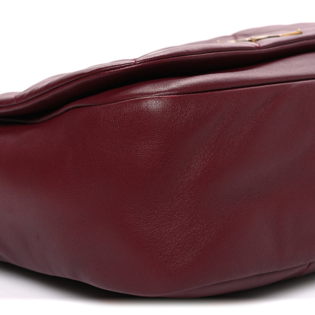 Lambskin Matelasse Monogram Medium Jamie 4.3 New Dark Bordeaux