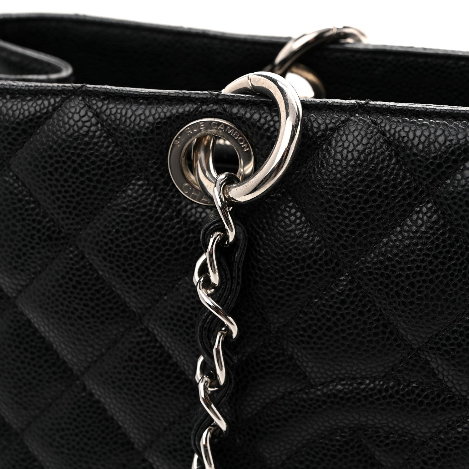 Caviar Quilted XL Grand Shopping Tote GST Black