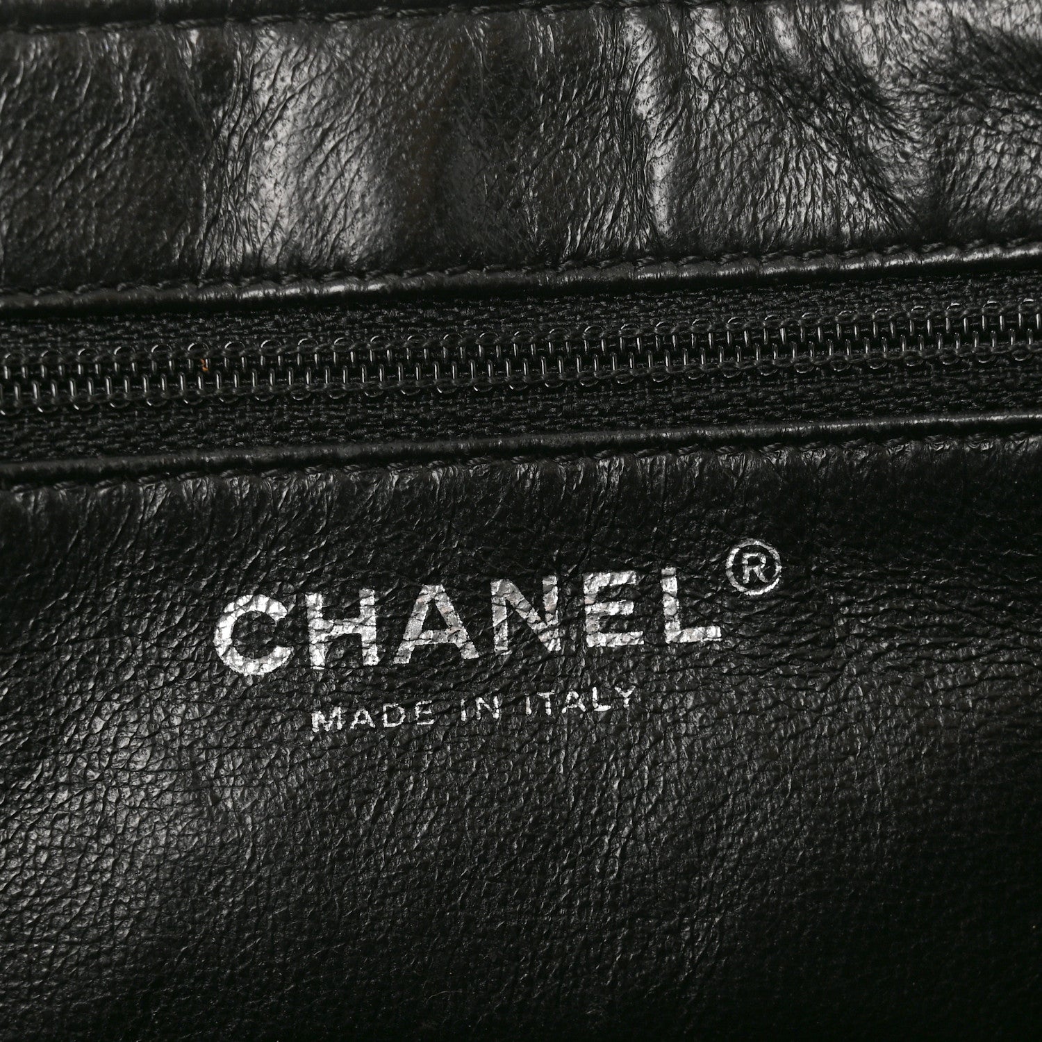 Caviar Half Moon Large Flap Black