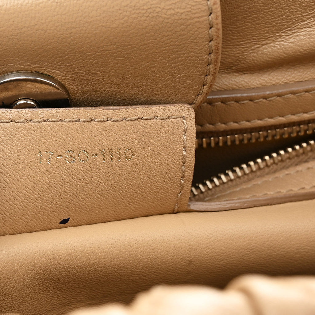 Gaufre Lambskin Cannage Delices Tote Beige