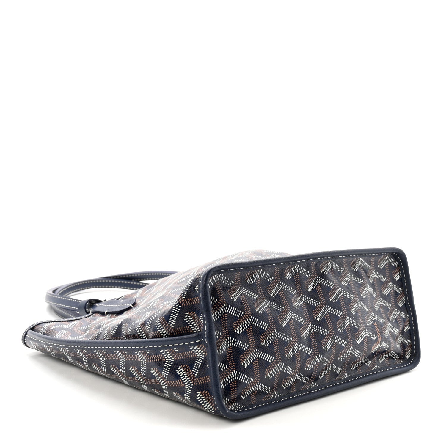 Goyardine Reversible Mini Anjou Navy