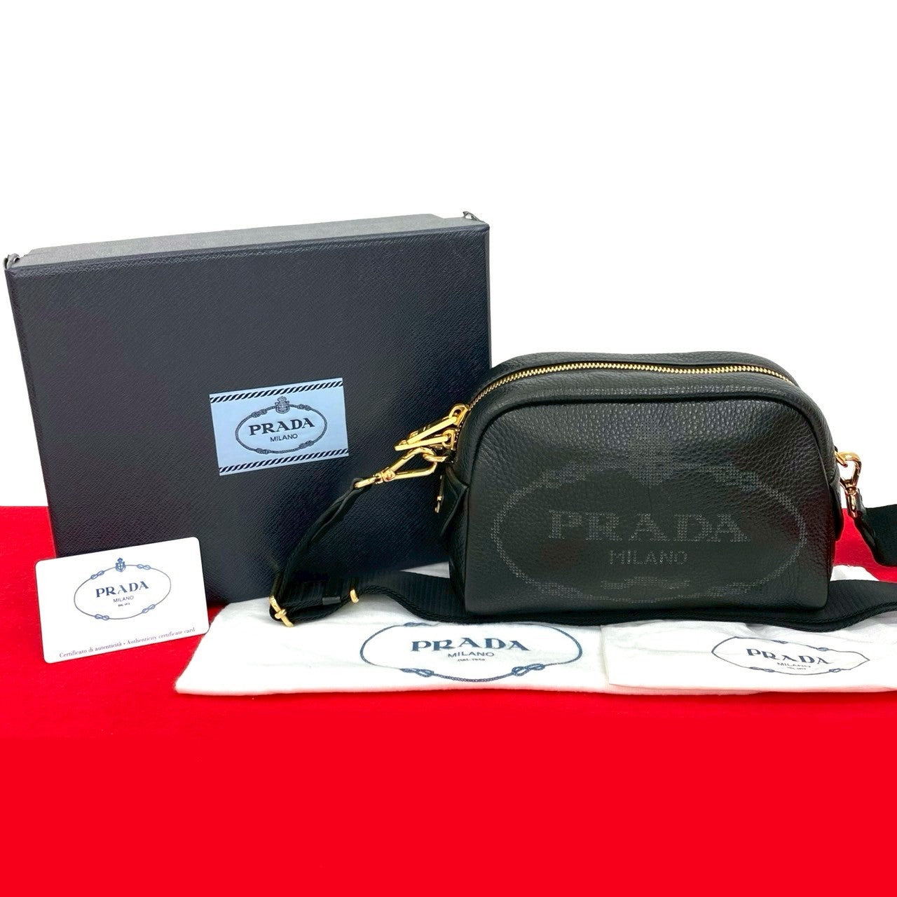 Prada VITELLO DAINO Leather Shoulder Bag