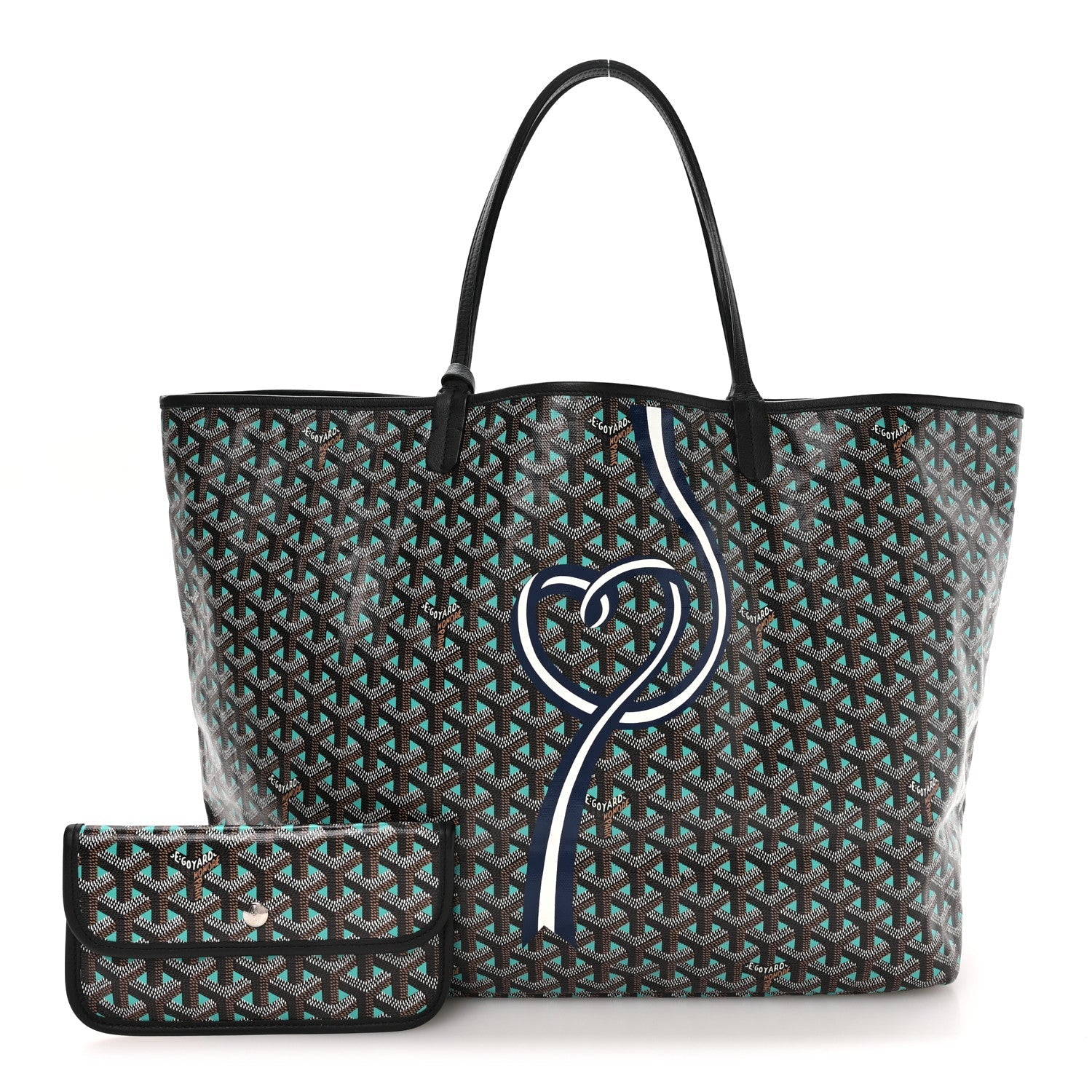 Goyardine Sunflower Reversible Saint Louis Claire Voie GM Black Opaline