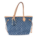 Monogram Denim Neo Neverfull MM Blue