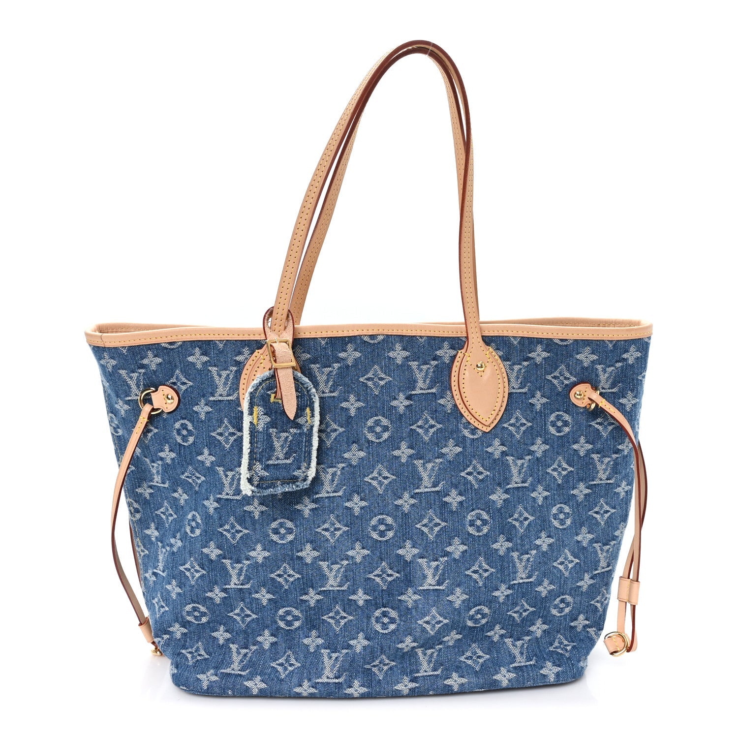 Monogram Denim Neo Neverfull MM Blue
