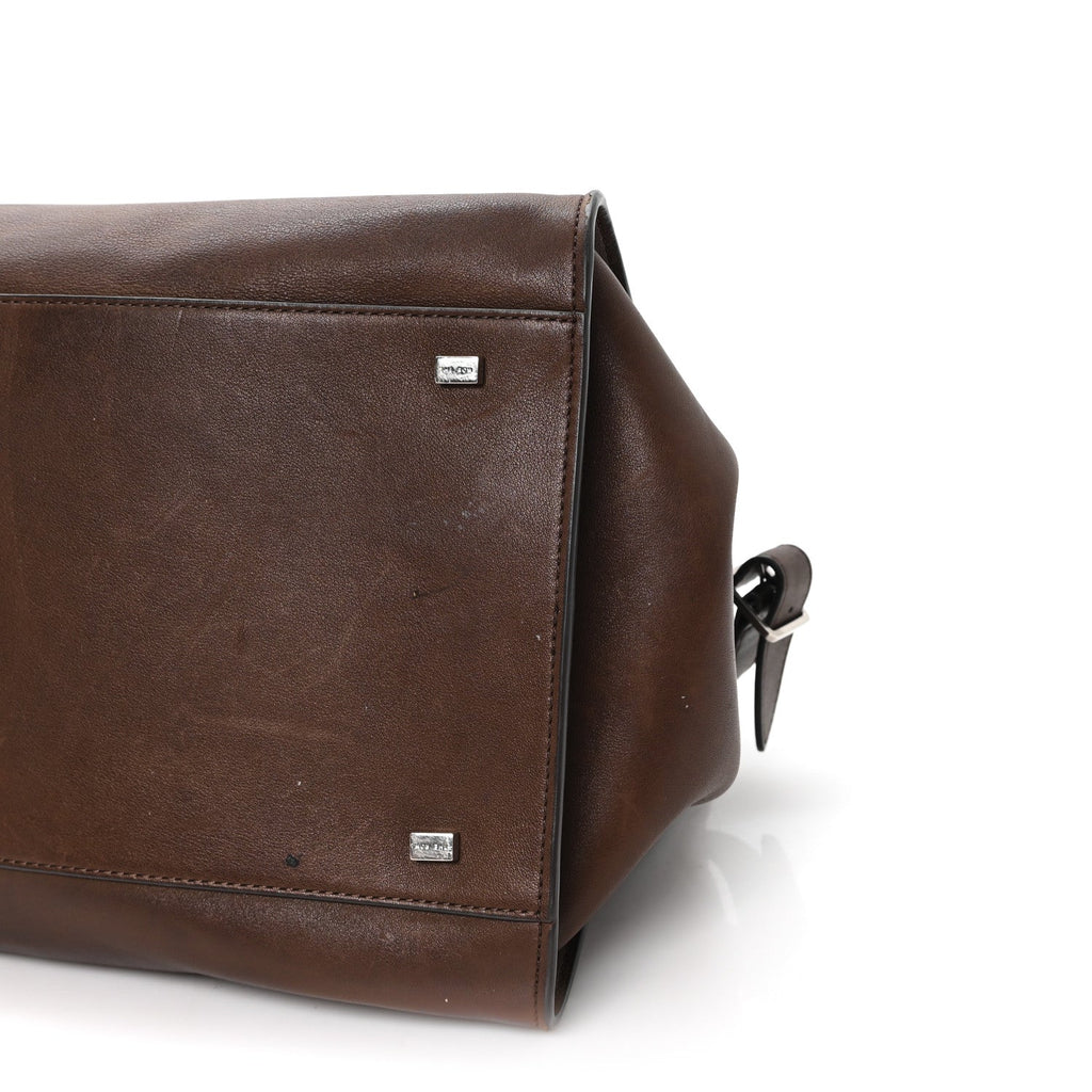 Polished Saddle Calfskin Soft Margaux 15 Chestnut