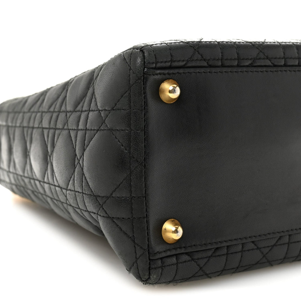 Lambskin Cannage Large Lady Dior Black
