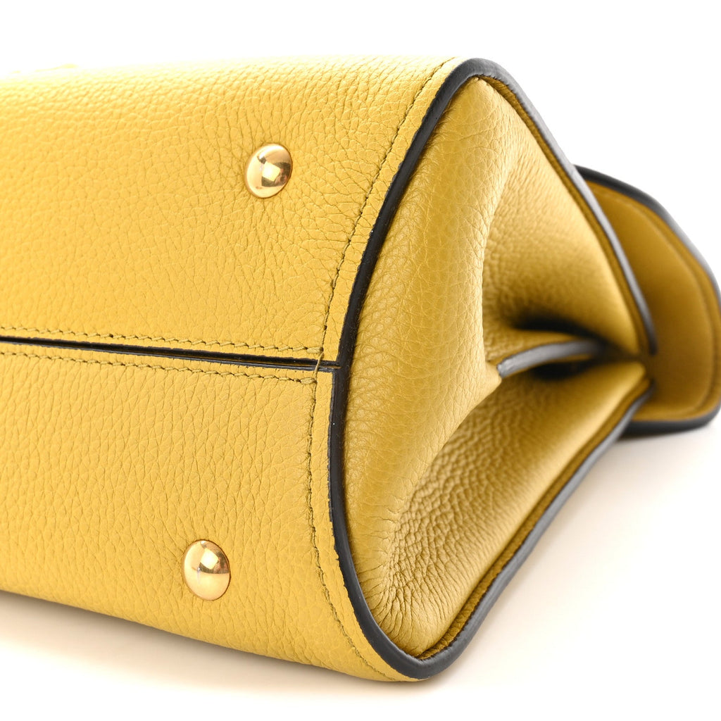 Calfskin Small Margot Top Handle Satchel Yellow