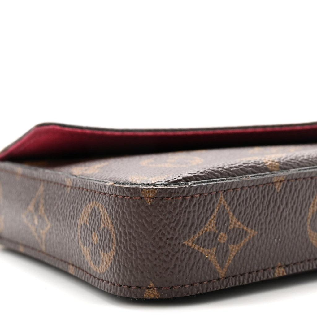 Monogram Pochette Felicie Chain Wallet Fuchsia