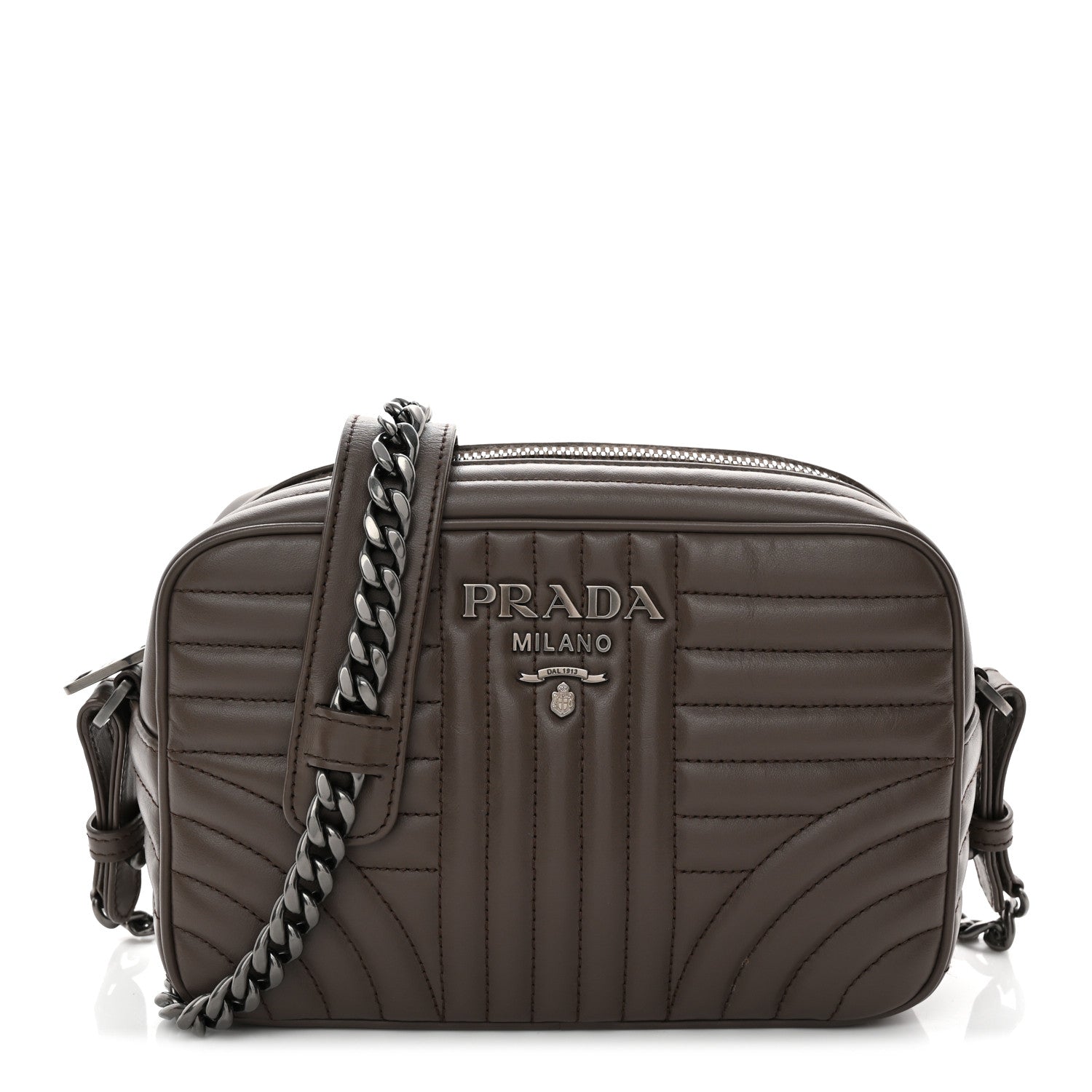 Soft Calfskin Diagramme Camera Bag Bambu