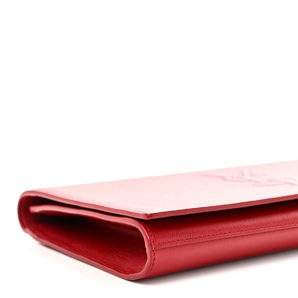 Calfskin Monogram Large Belle De Jour Clutch Red