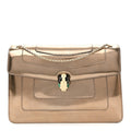 Metallic Calfskin Serpenti Forever Crossbody Bag Bronze