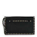 Nappa Rockstud Wristlet Clutch Black