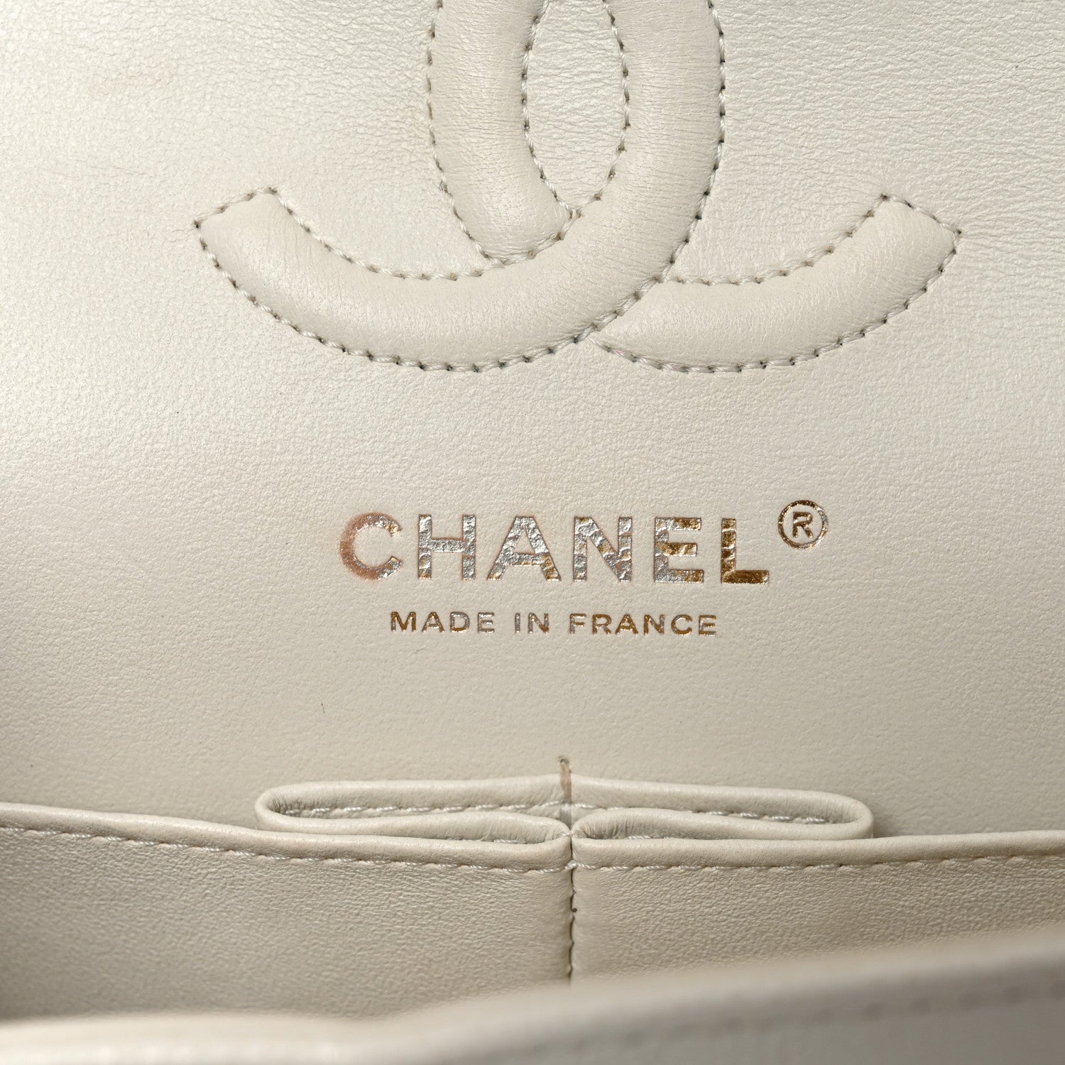 Caviar Quilted Small Double Flap White