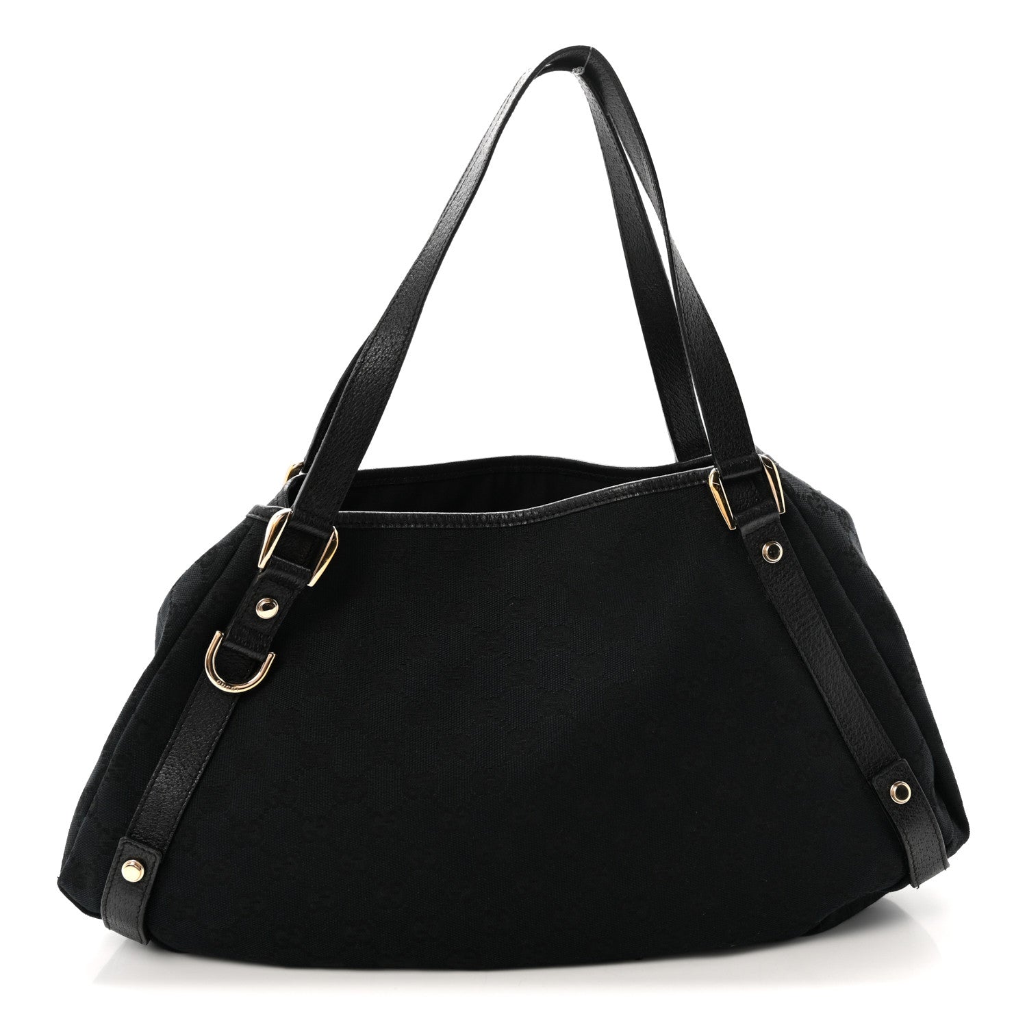 Monogram Medium Abbey Shoulder Bag Black