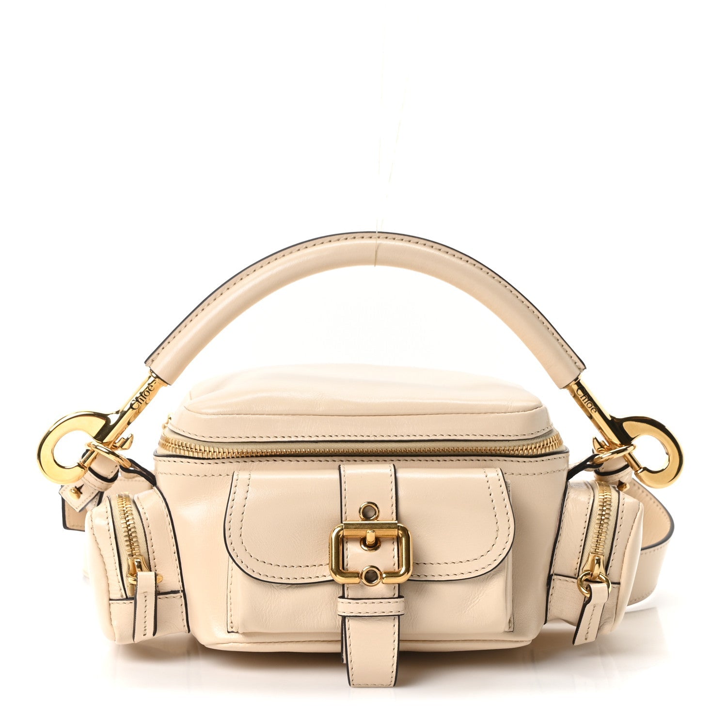 Shiny Buffalo Small Double Carry Camera Bag Sweet Beige