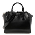 Shiny Lord Calfskin Small Antigona Black