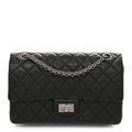 Aged Calfskin Quilted 2.55 Reissue 225 Flap Black