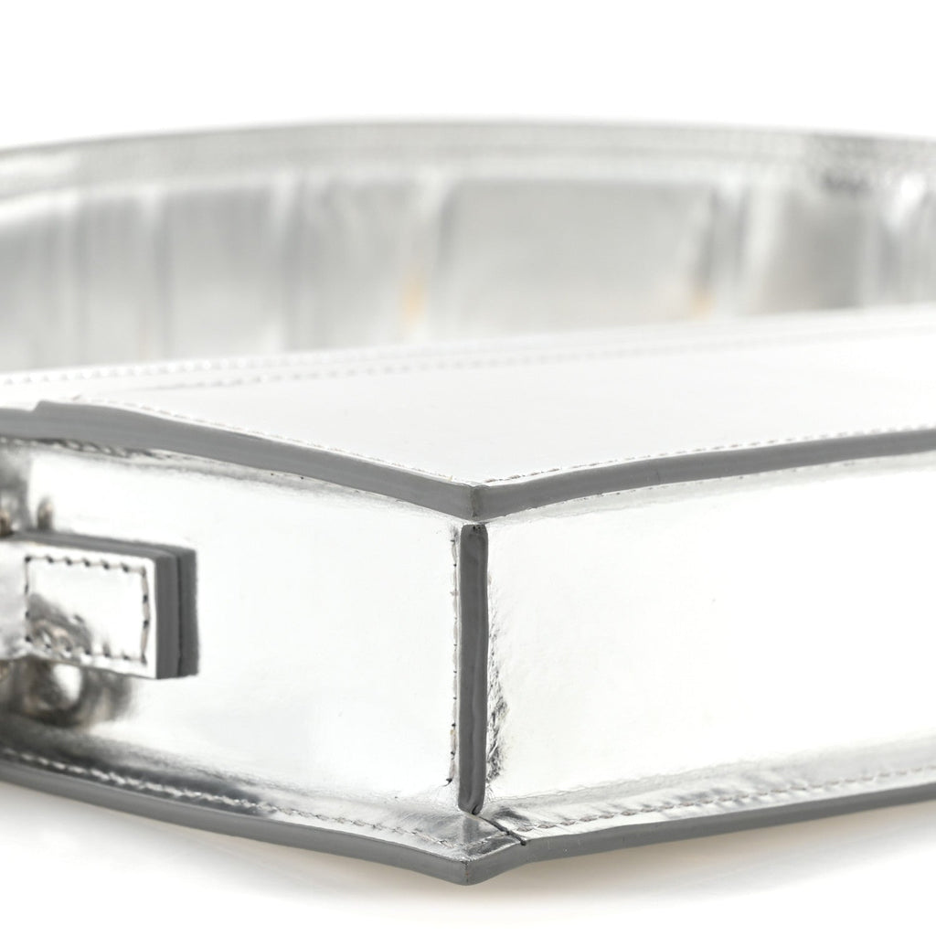 Metallic Calfskin Le Sac Ciuciu Silver