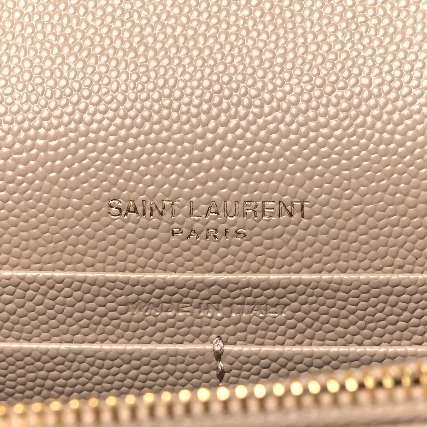 Grain De Poudre Matelasse Chevron Monogram Envelope Chain Wallet Dark Beige