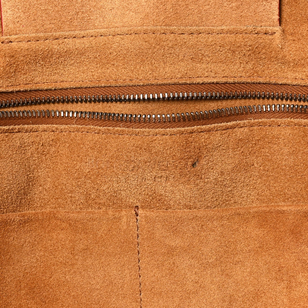 French Calfskin Maxi Intrecciato Medium Arco Red