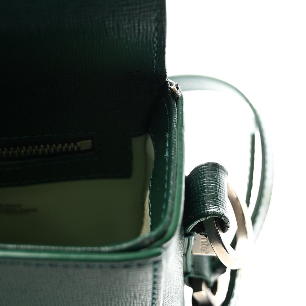 Saffiano Mini Binder Clip Bag Green