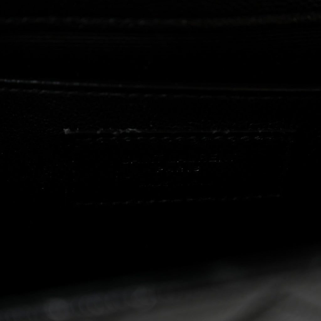 Grain De Poudre Textured Mixed Matelasse Triquilt Medium Monogram Monochrome Satchel Black