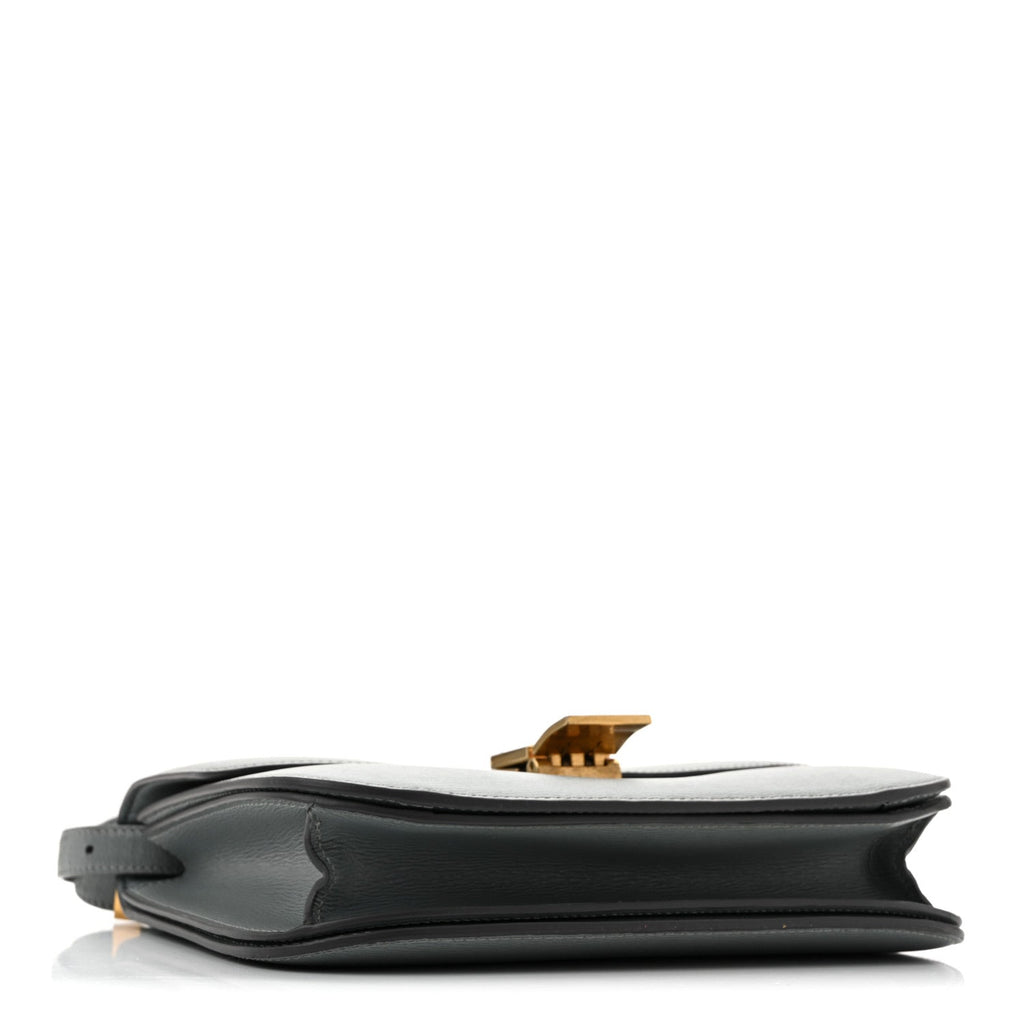 Liege Calfskin Medium Classic Box Flap Bag Storm