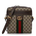 GG Supreme Monogram Web Small Ophidia Messenger Bag Brown