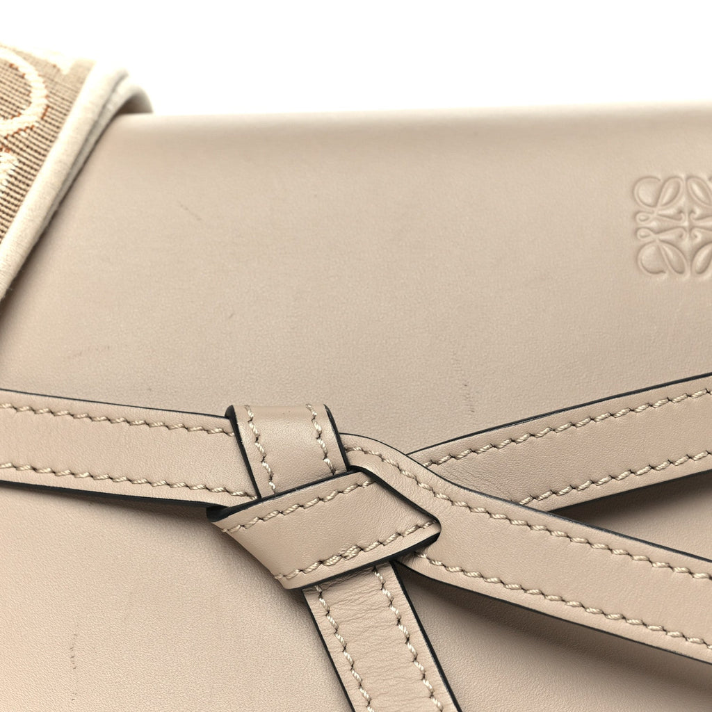 Calfskin Jacquard Mini Gate Dual Bag Sand