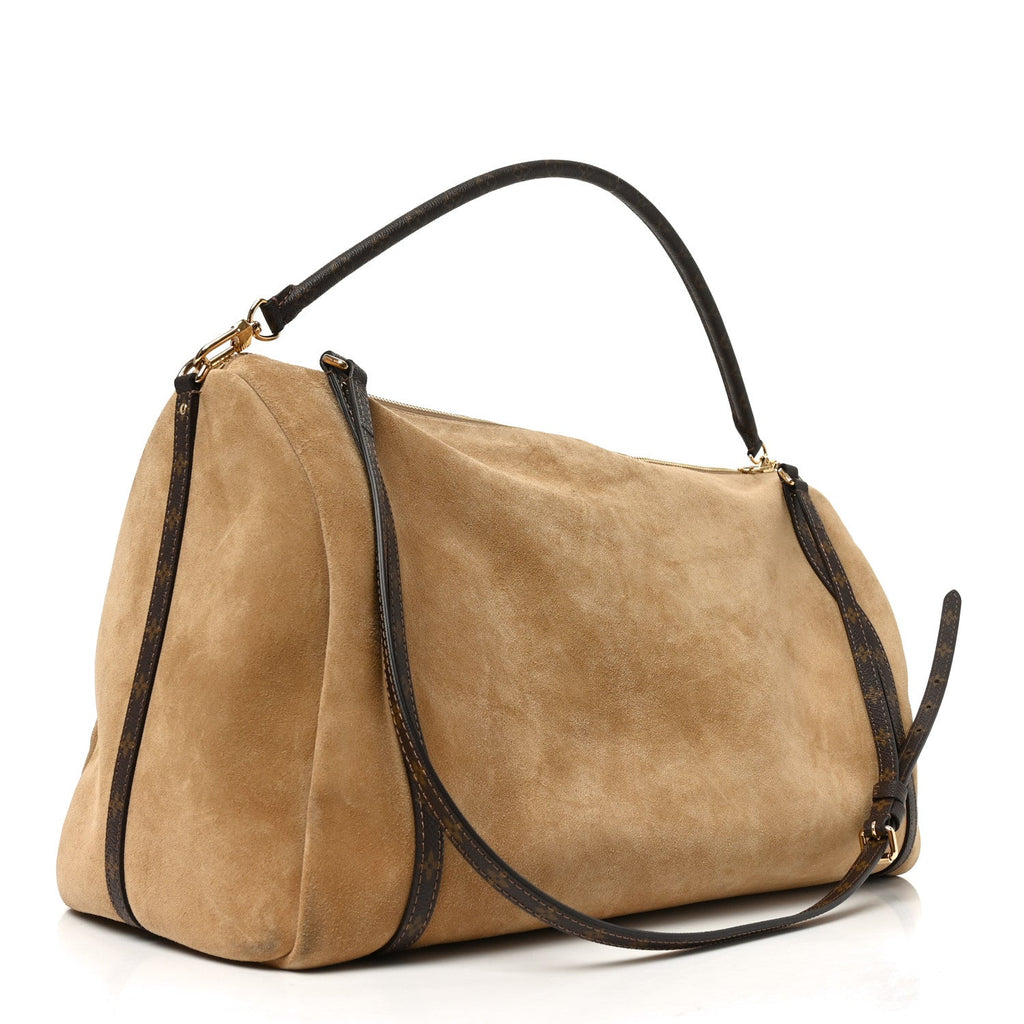 Suede Monogram Express MM Hazelnut